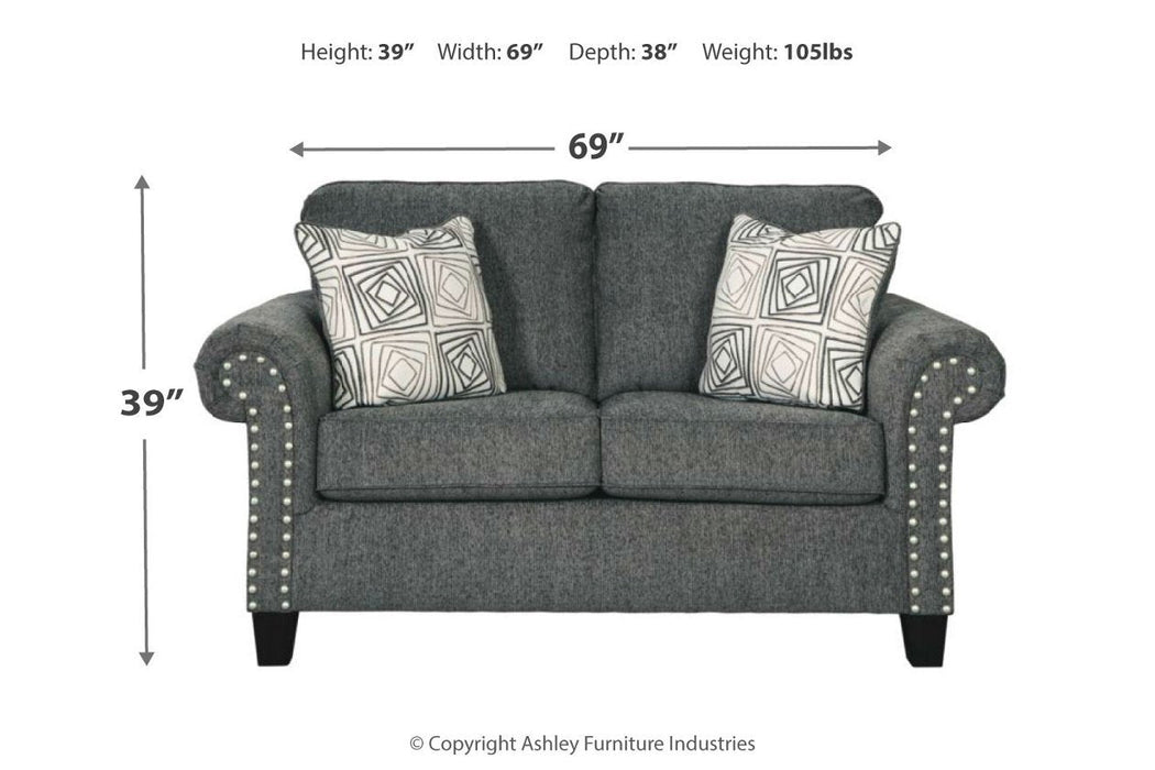 [SPECIAL] Agleno Charcoal Loveseat - 7870135 - Gate Furniture