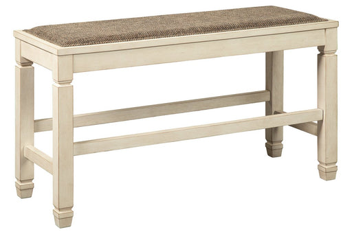 [SPECIAL] Bolanburg Two-tone Counter Height Dining Bench - D647-09 - Gate Furniture