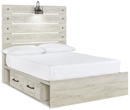 [SPECIAL] Cambeck Whitewash Full Side Storage Platform Bed - Gate Furniture