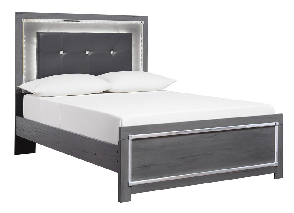 [SPECIAL] Lodanna Gray Youth LED Panel Bedroom Set - Gate Furniture