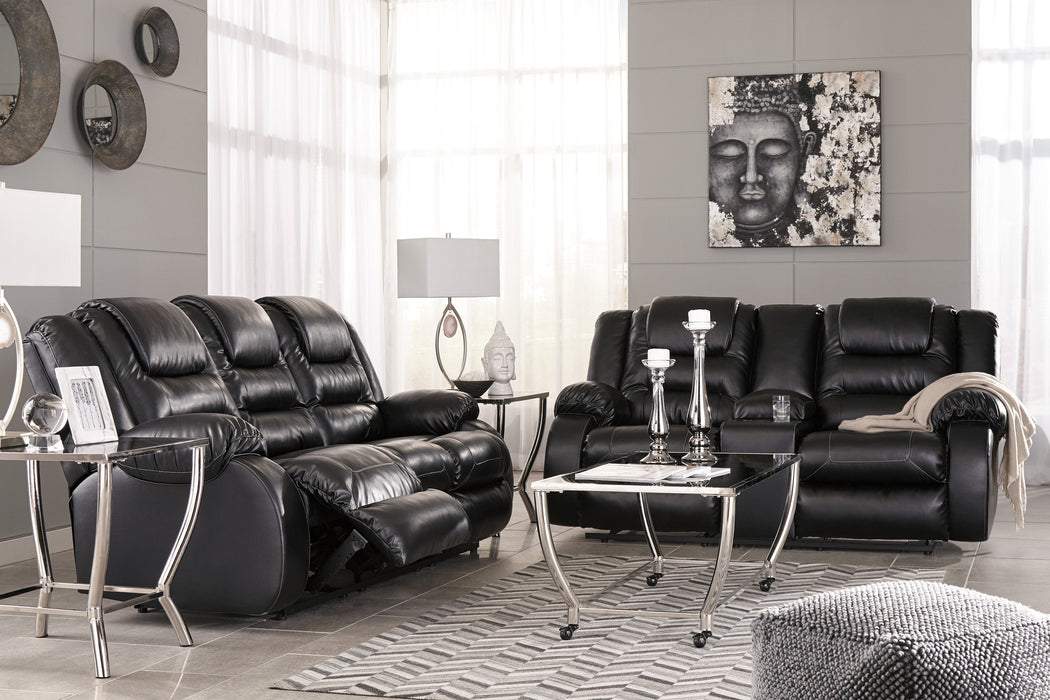 Black reclining deals living room set