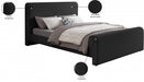 Stylus Boucle Fabric Full Bed (3 Boxes) Black - StylusBlack-F