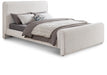 Stylus Boucle Fabric Full Bed (3 Boxes) Cream - StylusCream-F