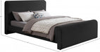 Stylus Boucle Fabric Queen Bed (3 Boxes) Black - StylusBlack-Q