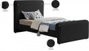 Stylus Boucle Fabric Twin Bed (3 Boxes) Black - StylusBlack-T