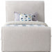 Stylus Boucle Fabric Twin Bed (3 Boxes) Cream - StylusCream-T