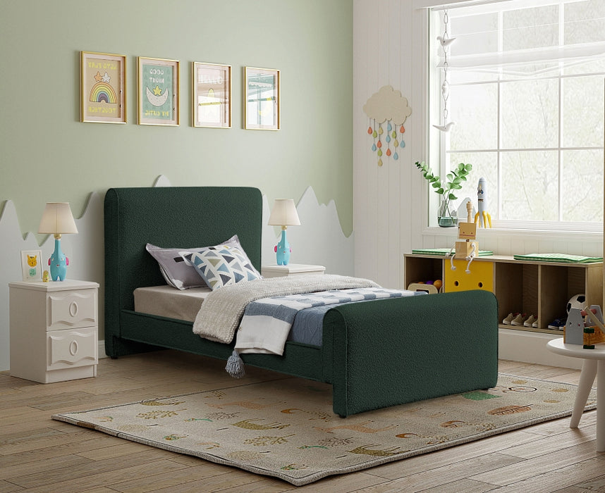 Stylus Boucle Fabric Twin Bed (3 Boxes) Green - StylusGreen-T