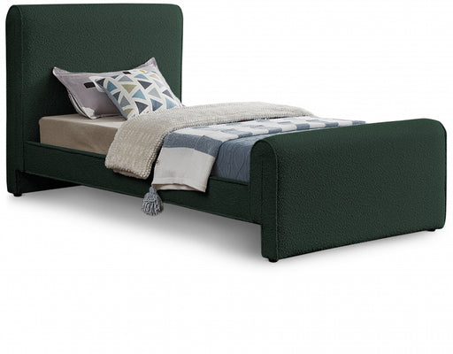 Stylus Boucle Fabric Twin Bed (3 Boxes) Green - StylusGreen-T