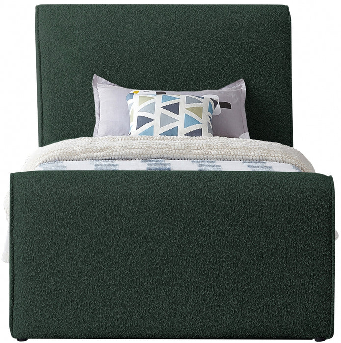 Stylus Boucle Fabric Twin Bed (3 Boxes) Green - StylusGreen-T