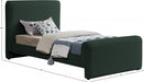 Stylus Boucle Fabric Twin Bed (3 Boxes) Green - StylusGreen-T