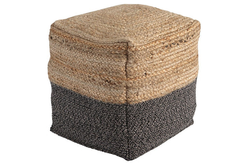 Sweed Valley Natural/Black Pouf - A1000422 - Gate Furniture