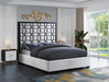 Taj Velvet Queen Bed Cream - TajWhite-Q