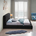 Terra Boucle Fabric Full Bed Black - TerraBlack-F