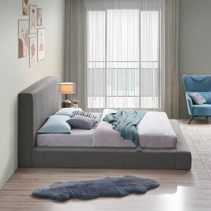 Terra Boucle Fabric Full Bed Grey - TerraGrey-F