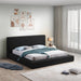 Terra Boucle Fabric King Bed Black - TerraBlack-K