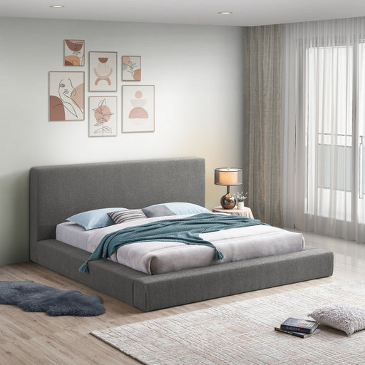 Terra Boucle Fabric King Bed Grey - TerraGrey-K