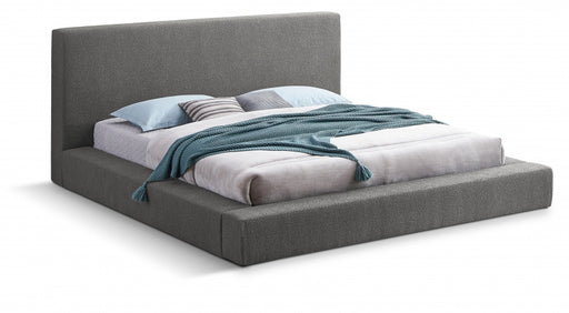 Terra Boucle Fabric King Bed Grey - TerraGrey-K