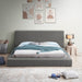 Terra Boucle Fabric King Bed Grey - TerraGrey-K