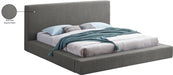 Terra Boucle Fabric King Bed Grey - TerraGrey-K