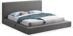 Terra Boucle Fabric King Bed Grey - TerraGrey-K