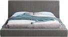 Terra Boucle Fabric Queen Bed Grey - TerraGrey-Q