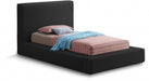 Terra Boucle Fabric Twin Bed Black - TerraBlack-T