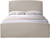 Tess Velvet King Bed (3 Boxes) Beige - TessBeige-K