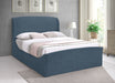 Tess Velvet King Bed (3 Boxes) Blue - TessBlue-K