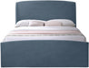 Tess Velvet King Bed (3 Boxes) Blue - TessBlue-K