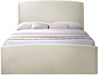 Tess Velvet King Bed (3 Boxes) Cream - TessCream-K