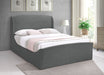 Tess Velvet King Bed (3 Boxes) Grey - TessGrey-K