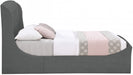 Tess Velvet King Bed (3 Boxes) Grey - TessGrey-K