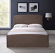 Tess Velvet Queen Bed (3 Boxes) Brown - TessBrown-Q