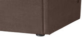 Tess Velvet Queen Bed (3 Boxes) Brown - TessBrown-Q