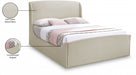 Tess Velvet Queen Bed (3 Boxes) Cream - TessCream-Q