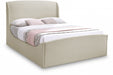 Tess Velvet Queen Bed (3 Boxes) Cream - TessCream-Q