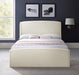 Tess Velvet Queen Bed (3 Boxes) Cream - TessCream-Q