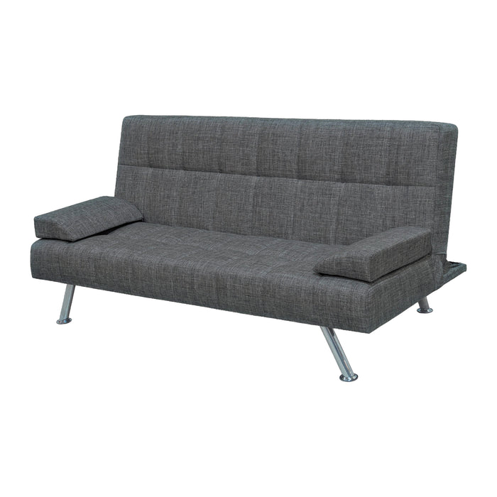 Troy 72 in. Convertible Sleeper Sofa in Gray - SB-TROY-GRAY - Gate Furniture