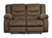 Tulen Chocolate Reclining Loveseat - 9860586 - Gate Furniture