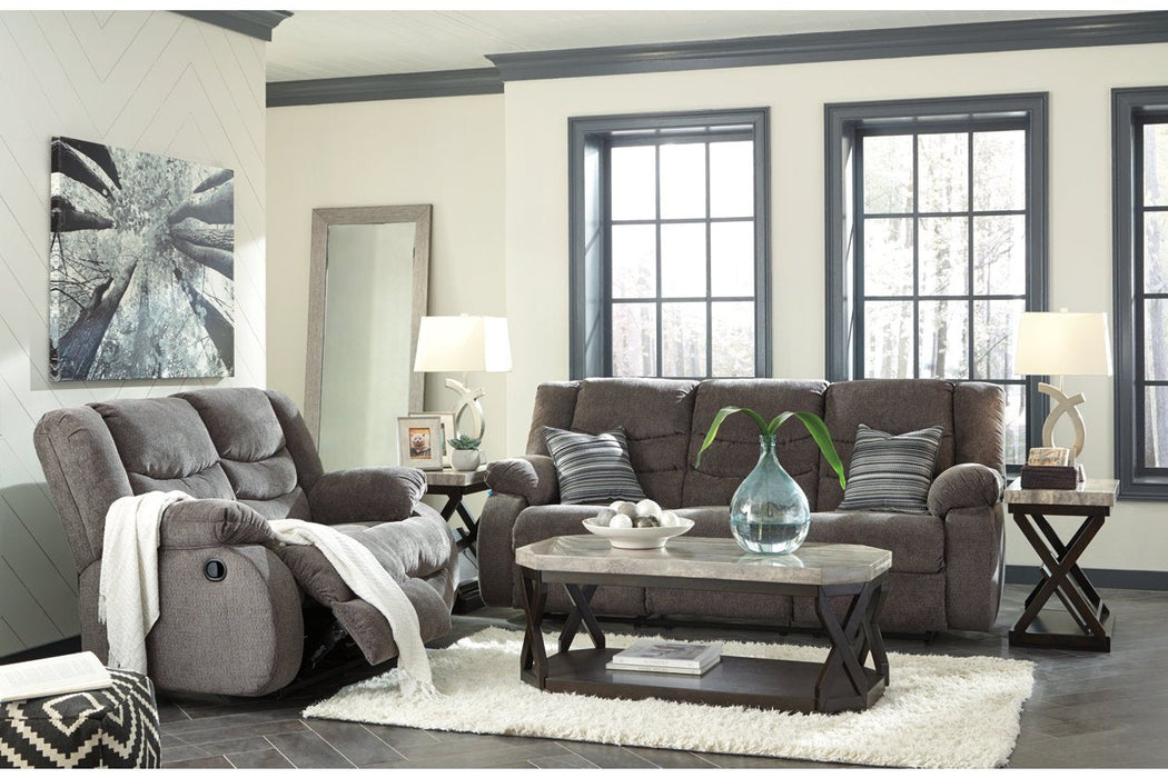 Tulen Gray Reclining Sofa - 9860688 - Gate Furniture
