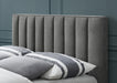 Vance Mid-Century Modern Linen Textured Queen Bed (3 Boxes) Grey - VanceGrey-Q