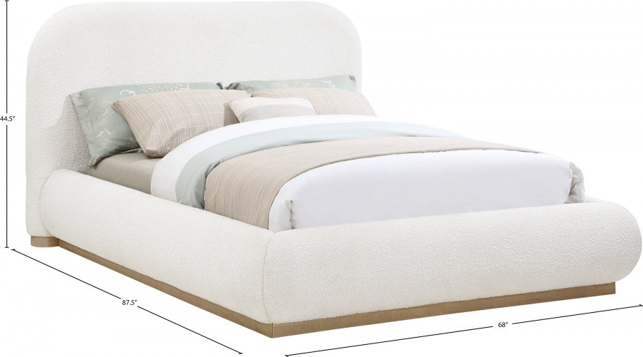 Vaughn Boucle Fabric Full Bed Cream - B1209Cream-F