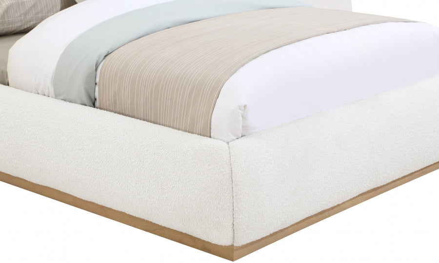 Vaughn Boucle Fabric Full Bed Cream - B1209Cream-F