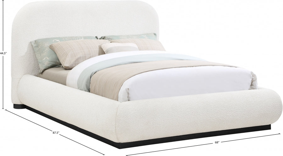 Vaughn Boucle Fabric Full Bed Cream - B1213Cream-F