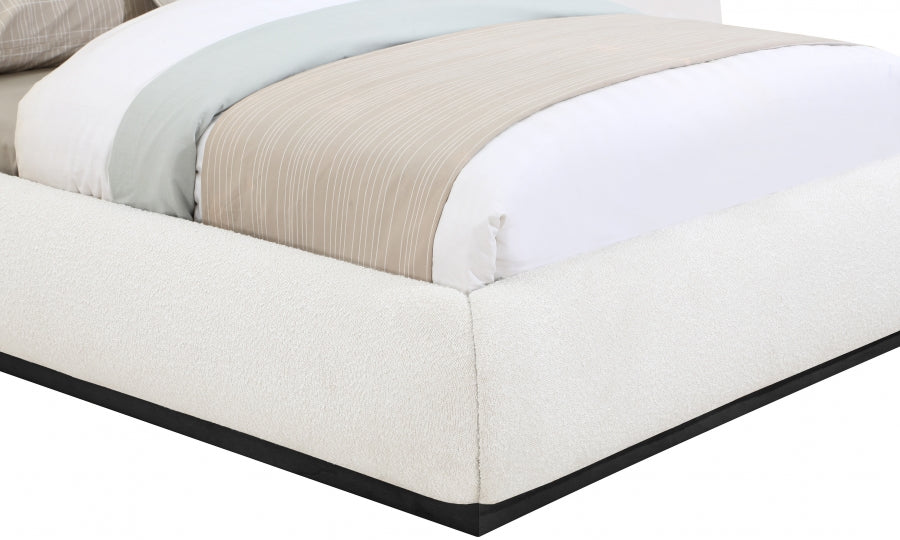 Vaughn Boucle Fabric Full Bed Cream - B1213Cream-F