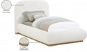 Vaughn Boucle Fabric Twin Bed Cream - B1209Cream-T