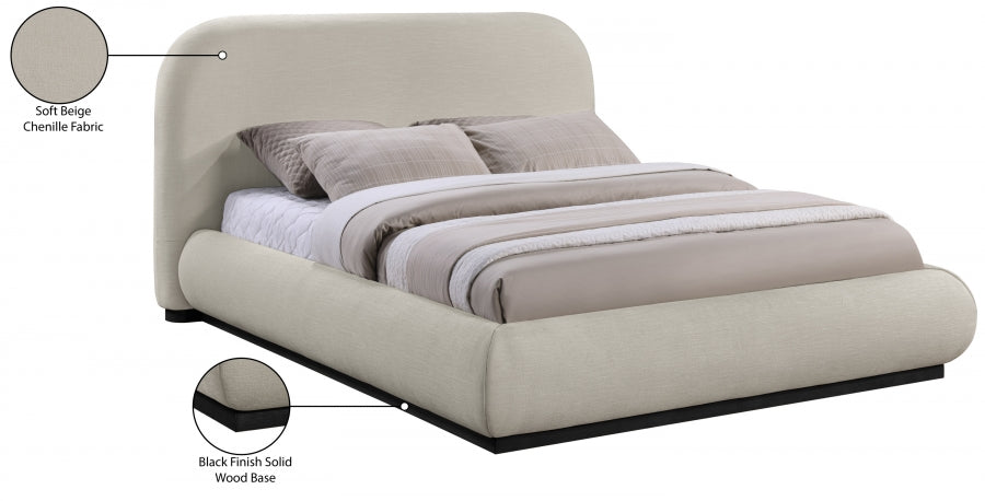 Vaughn Chenille Fabric King Bed Beige - B1214Beige-K