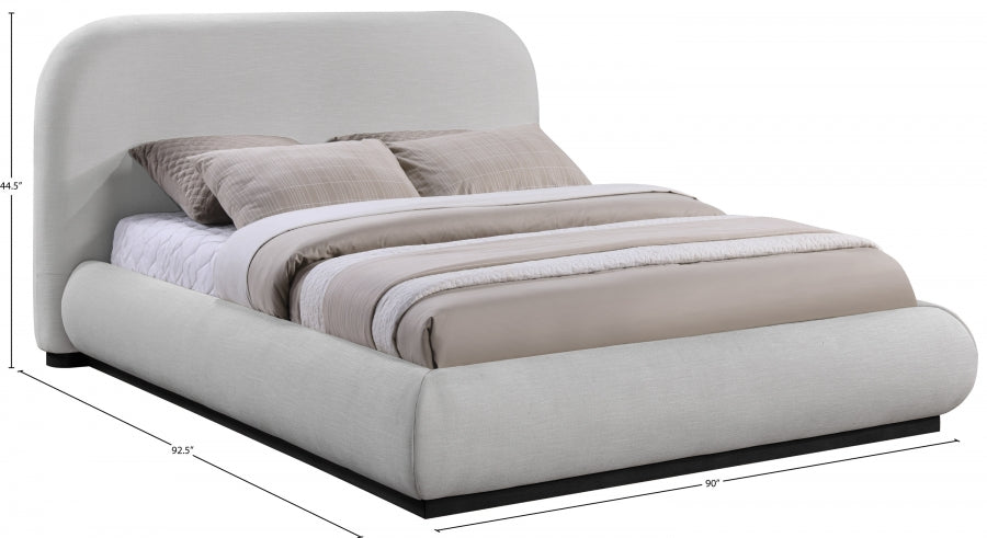 Vaughn Chenille Fabric King Bed Grey - B1214Grey-K