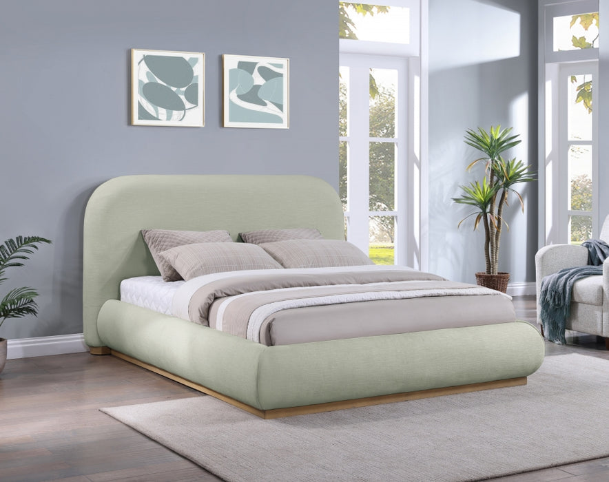 Vaughn Chenille Fabric King Bed Mint - B1211Mint-K