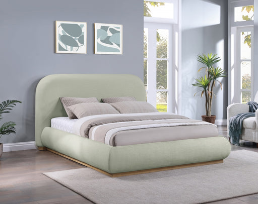 Vaughn Chenille Fabric Queen Bed Mint - B1211Mint-Q